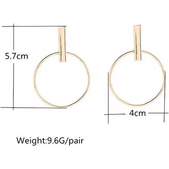 Brincos De Argola Simples Aros Femininos Geométricos Grandes Círculo Joias
