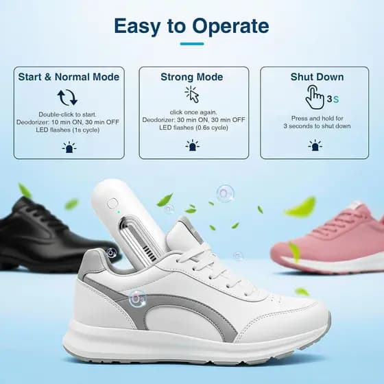 Desodorizador De Sapatos Sem Produtos Químicos Qualirey Para Tênis , Bota , Eliminação De Odor De Sapato Com Tecnologia