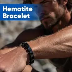 Pulseira RAINPOT Dodorado Hematita , De Pedra De Polida Para Energia De Aterramento , Balanceamento E Foco , Acessório D