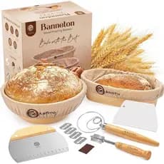 Kit de Fermentação Natural com Ferramentas Profissionais para Fabricação de Pão - Kit Completo para Fabricação de Pão co