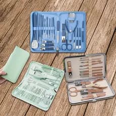 Kit Manicure e Pedicure Conjunto 8/15/22/35pçs Aço Inox Alicate Cortador Tesoura Pinça Resistente