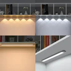 Faixa LED Ultrafina Magnética Recarregável, Sensor de Presença Sem Fio para Armário e Guarda-Roupa