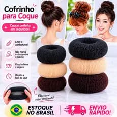 Kit 12 Acessórios de Cabelo Feminino, Donut para Coque Mágico com Prendedor, para Mulheres e Meninas