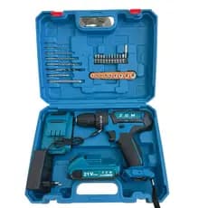 Kit Maleta Parafusadeira Furadeira 21V OU 36V C/ 2 Baterias