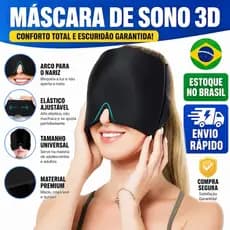 Máscara Térmica para Enxaqueca e Dor de Cabeça, Compressa Fria/Quente, Bloqueia Luz
