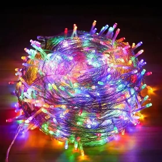 Kit 3 Luzes Pisca Pisca Decorações Várias Cores Natal Fio Transparente