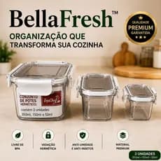 Conjunto de Potes Herméticos Premium para Organização Inteligente BellaFresh™ |