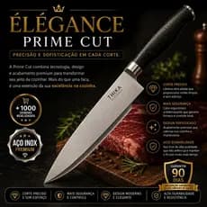 Faca De Cozinha Profissional Aco Inox Lâmina 33cm Élégance Prime Cut