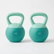 Par Kettlebell Soft 10kg Fitcore Emborrachado Treino Funcional Total 20kg