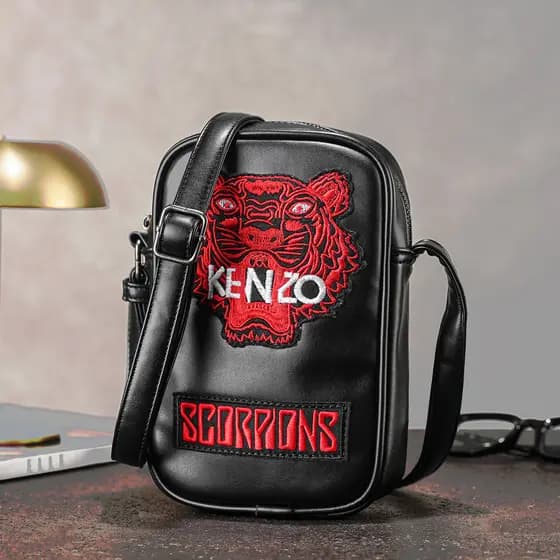 Novo estilo padrão masculino Vertical saco do telefone móvel Street Wear couro bolsa de ombro lazer ao ar livre saco do 