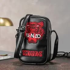 Novo estilo padrão masculino Vertical saco do telefone móvel Street Wear couro bolsa de ombro lazer ao ar livre saco do 