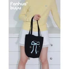 Fanhua Whisper Design Original Estilo Bolsa de Ombro Feminina Pequena Capacidade High-End Sacola Bowknot Bolsa de Pano B