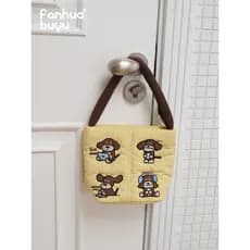 Goodoglucky Lucky Dog Joint Balde Portátil Bolsa Bonito Filhote de Cachorro Commuter Zipper Bolsa Feminina