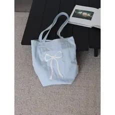Fanhua silencioso Original novo estilo bonito borboleta bordado sarja saco feminino de um ombro lona sacola trabalho Com