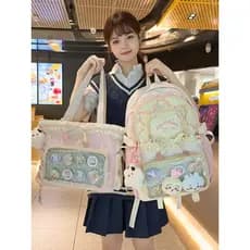Bonito mochila feminina estudantes do ensino médio estudantes da escola primária mochila de grande capacidade japonês Pa
