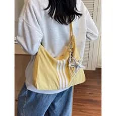 Grande capacidade impermeável náilon pano mensageiro saco feminino 2025 novo estilo Casual All-Match bolsa de ombro espo