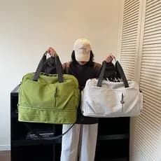 Estilo Preppy saco de viagem de grande capacidade alto valor esperando por produção viagem portátil Fitness seco molhado