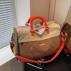 Bolsa de viagem leve de grande capacidade, bolsa de bagagem feminina, masculina, curta distância, viagem de negócios, es