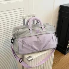 Bolsa de viagem leve de grande capacidade 2026 novo estilo carrinho expansão Fitness seco molhado separação armazenament