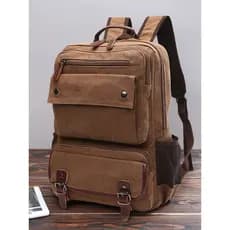 Mochila de lona masculina novo estilo estudante universitário mochila viagem ao ar livre grande capacidade mochila compu