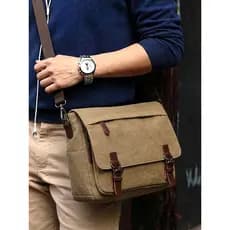 Bolsa de ombro masculina verbu, bolsa escolar de grande capacidade, bolsa mensageiro de lona, bolsa suspensa, mochila ma