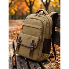 Mochila masculina estilo lona Casual viagem ao ar livre computador mochila trabalho Commuter estudante universitário sac