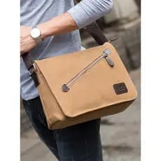 Bolsa de ombro masculina Casual mochila de ombro mensageiro masculino Commuter saco de escola Outing lona bolsa de ombro
