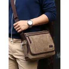 Bolsa masculina Casual bolsa de ombro 2026 novo estilo Retro saco do mensageiro mochila de lona estilo Horizontal saco d
