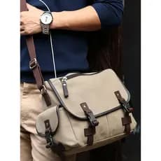 Bolsa de ombro masculina moda Casual saco do mensageiro lona saco do mensageiro estudante saco de escola mochila masculi