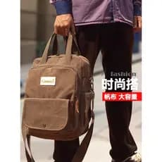 Bolsa masculina bolsa de lona masculina maleta de negócios de um ombro Cross-Body mochila Casual