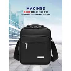 Bolsa masculina multicamadas, bolsa Casual à prova d'água, bolsa Oxford portátil de ombro, bolsa mensageiro, mochila men