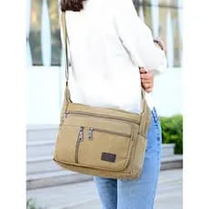 Bolsa de lona multicamadas masculina bolsa de armazenamento bolsa de negócios transversal masculina bolsa de ombro bolsa