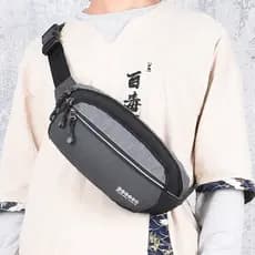 Bolsa pequena masculina mensageiro bolsa de cintura multifuncional à prova d'água Nylon lona bolsa para celular bolsa de