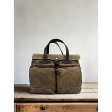 Pasta portátil masculina retrô americana, grande capacidade, bolsa de lona para computador, retrô, Casual, um ombro
