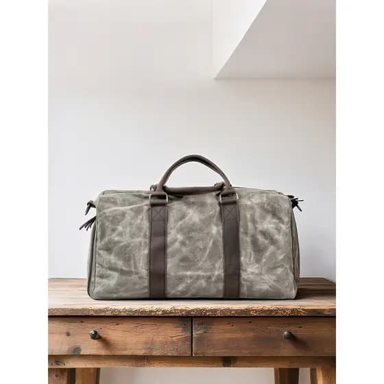 Clássico Retro cera lona portátil mensageiro saco de esportes Unisex saco de viagem ao ar livre de curta distância monta