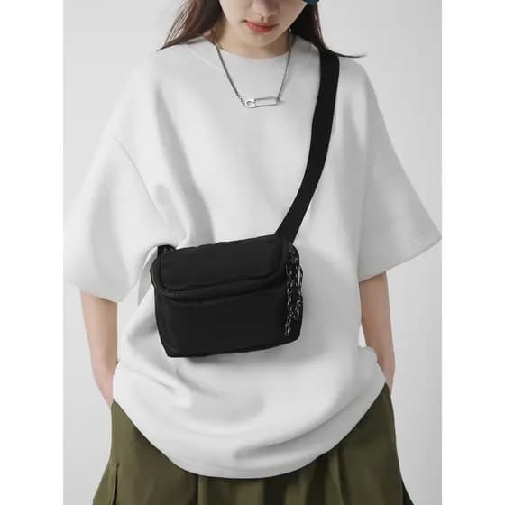 Homens Street Wear pequena mochila simples Casual saco do mensageiro estilo japonês menino pequeno saco de ombro 2023 no