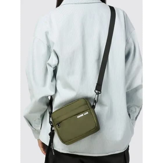 Street Wear Tooling Bolsa de Ombro Pequena Bolsa de Ombro Casual Masculina All-Match Nicho Oxford Pano Bolsa Mensageiro