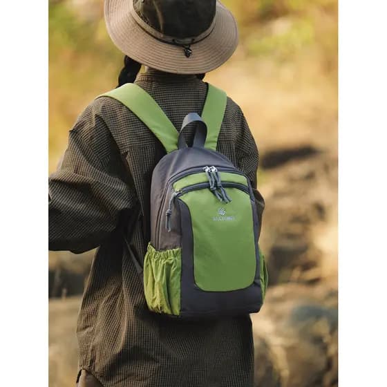 Novo estilo ao ar livre leve lazer esportes escalada saco masculino contraste cor pequena mochila feminina estudante uni