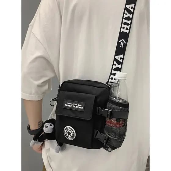 Bolsa mensageiro masculina bolsa para celular bolsa pequena Street Wear bolsa de ombro pequena masculina verão novo esti