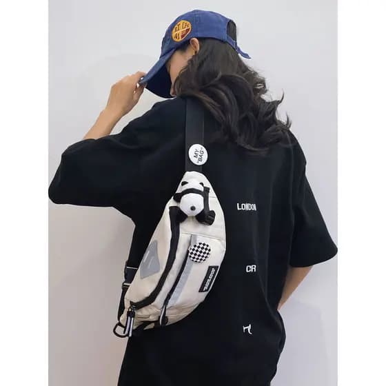 França MlCANI KANS versão coreana saco de peito masculino saco do mensageiro estilo japonês ins estilo de um ombro Haraj