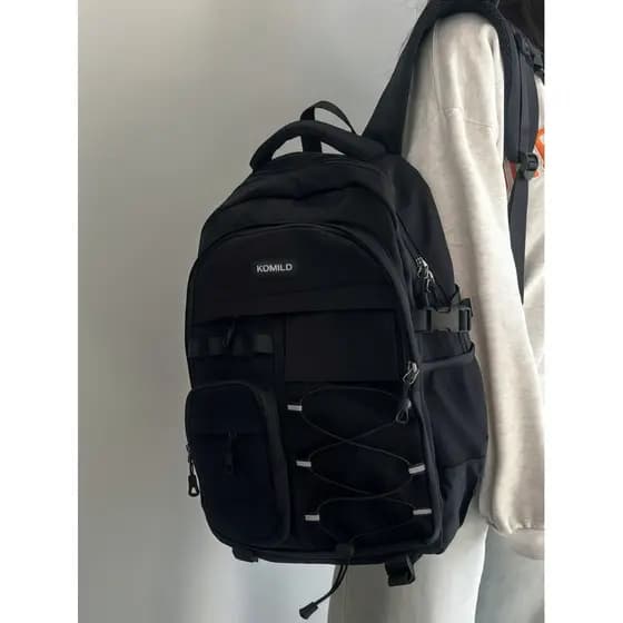 Francês Mlcanl Kons mochila masculina estudantes do ensino médio leve redução de carga estudantes da escola primária moc