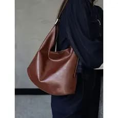 Bolsa feminina de couro genuíno, sacola 2025, novo estilo, retrô, axilas, diário, grande capacidade, bolsa mensageiro de