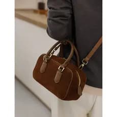 Bolsa feminina de couro genuíno 2025 novo estilo simples bolsa de boliche feminina 2026 bolsa mensageiro de ombro femini