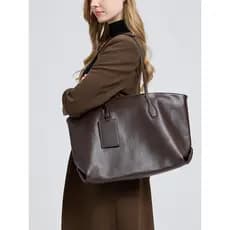 2026 novo estilo primeira camada de couro sacola feminina grande capacidade luz luxo High-End couro genuíno bolsa ombro