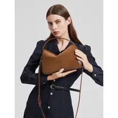 2026 bolsa feminina de couro genuíno 2025 novo estilo fosco bolsa mensageiro de ombro grande capacidade Commuter Boston