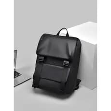 Mochila masculina de cor sólida, mochila diária para computador de negócios, grande capacidade, à prova d'água, Casual,