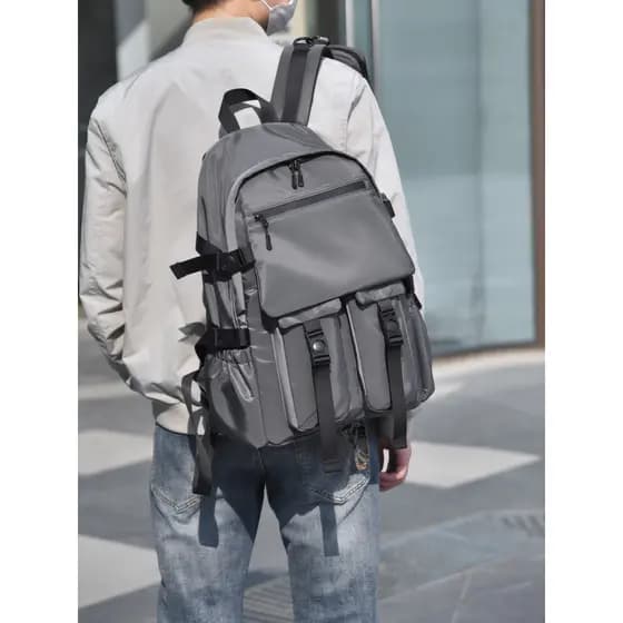 Mochila masculina novo estilo moda na moda Commuter computador mochila grande capacidade leve mochila de viagem ao ar li