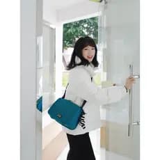 Fanhua Whisper Original Nylon Messenger Bag Senhoras Simples Casual Tote Bolsa de Ombro Commuter Mensageiro de Grande Ca