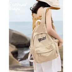 Fanhua sussurro lona bolsa feminina mochila leve Casual simples ao ar livre pequeno saco de escalada viagem pequena moch