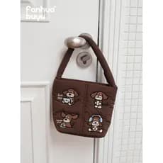 Goodoglucky Lucky Dog Joint Balde Portátil Bolsa Filhote de Cachorro Bordado Commuter Zipper Bolsa Pequena